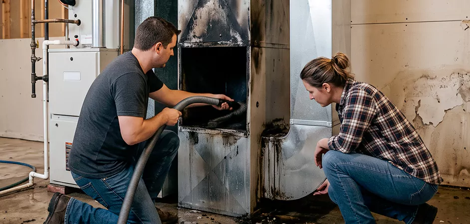 Fire and Flood Duct Restoration in Grand Prairie, TX